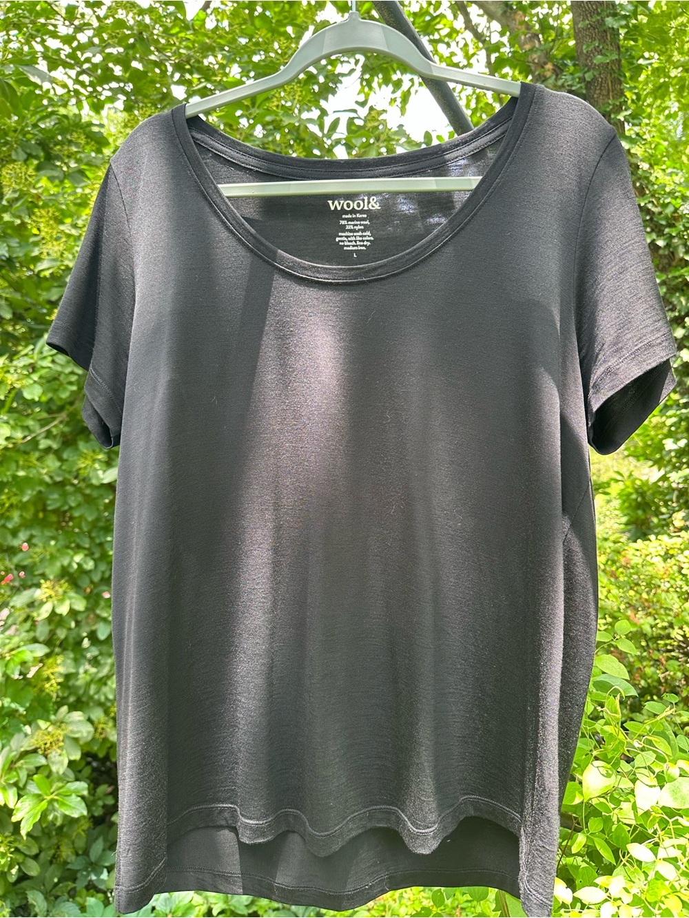 Wool& Black Stella Scoop Neck Short Sleeve Women's Tee